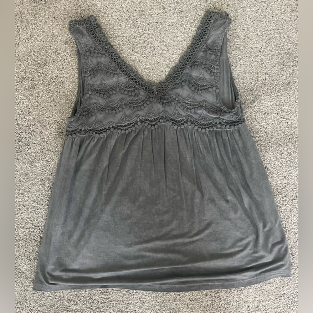 Women POL gray tank top